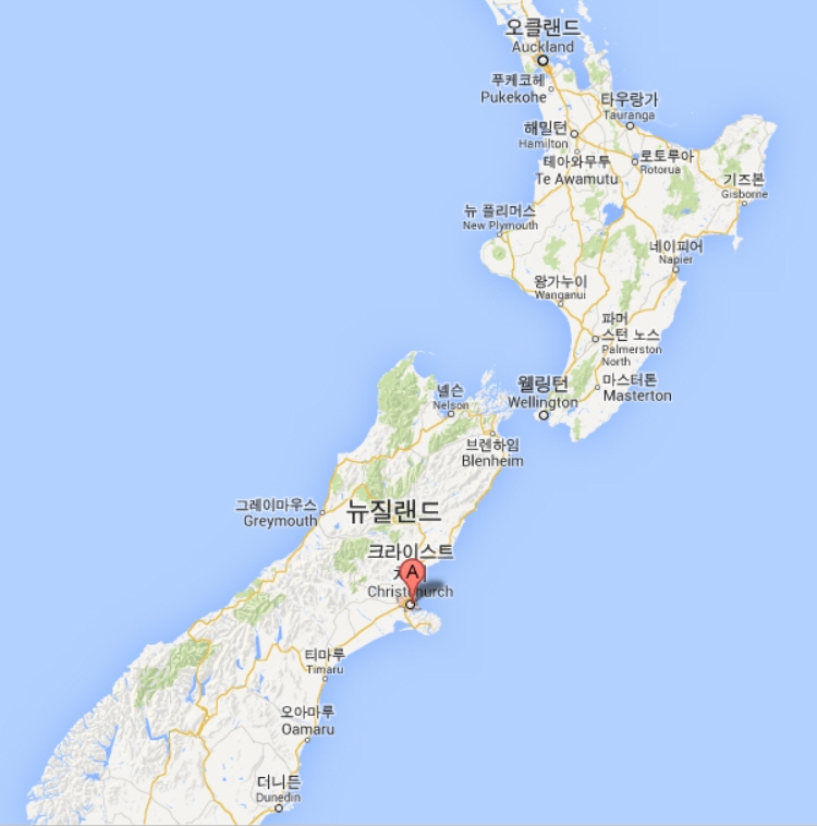 [뉴질랜드 어학원] 뉴질랜드 지도